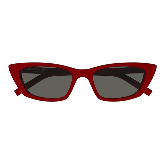 NEW SL277 012 SAINT LAURENT SUNGLASSES WOMEN SQUARE RED EYEWEAR - Picture 3 of 4